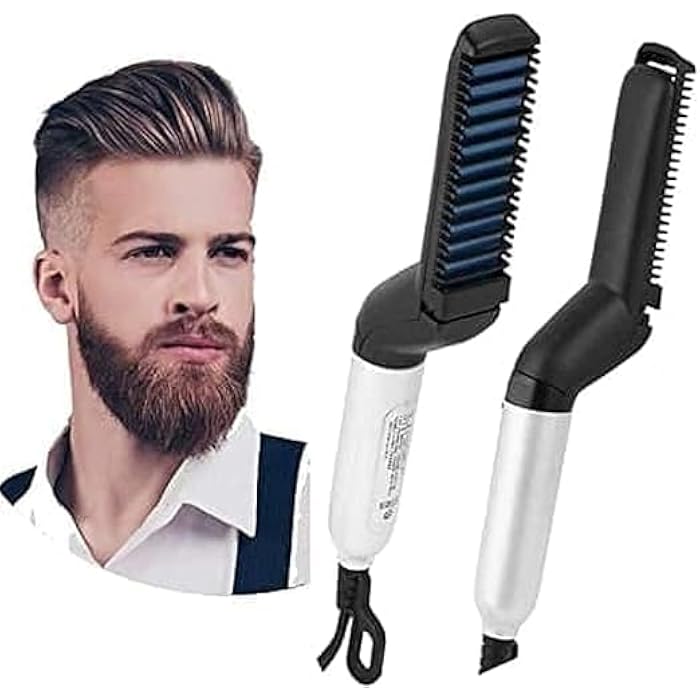 Men's Hair and Chin Iron The Perfect Tool for Every Man Seeking a Stylish Look Ceramic Plates for Fast Heating and Great Control for Professional Results - Image 1